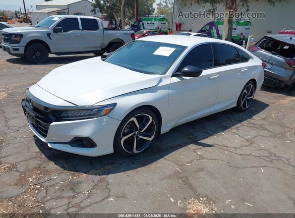 1HGCV1F36MA072201 2021 HONDA ACCORD White Передня ліва чверть