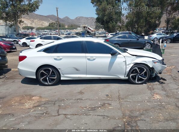 1HGCV1F36MA072201 2021 HONDA ACCORD White Вид задньої частини салону