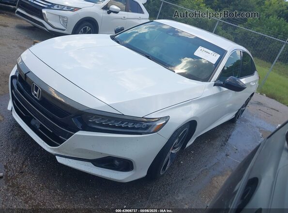 1HGCV1F36NA038096 2022 HONDA ACCORD Белый Передняя левая четверть