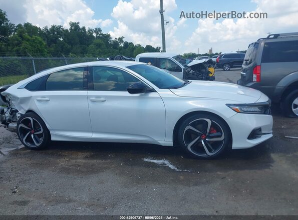 1HGCV1F36NA038096 2022 HONDA ACCORD Белый Вид задней части салона