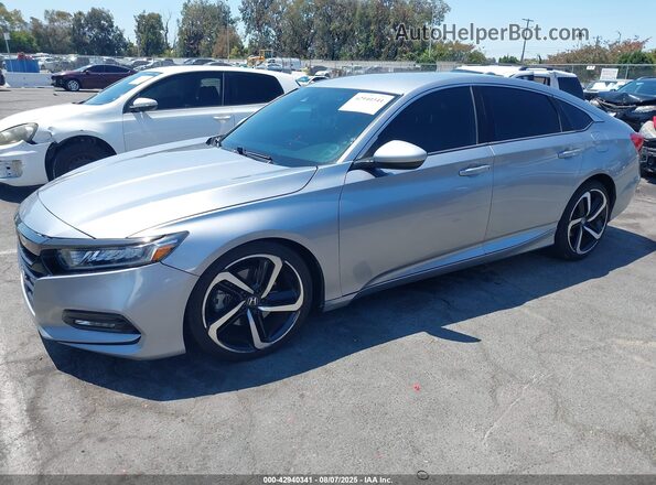 1HGCV1F37LA078541 2020 HONDA ACCORD Silver Առջևի ձախ երեք քառորդ տեսարան