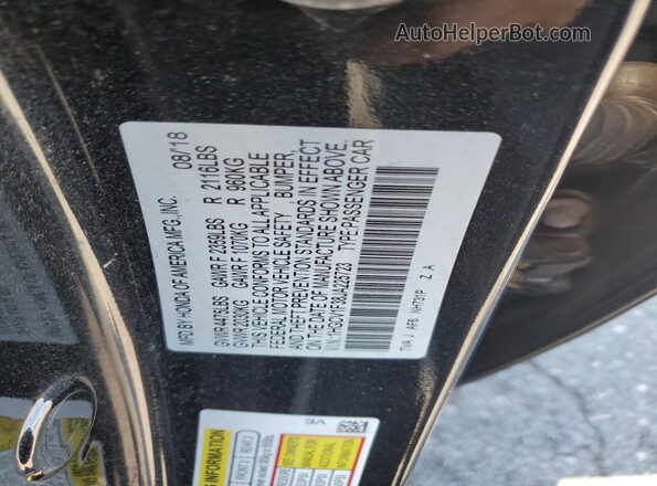 1HGCV1F38JA225723 2018 HONDA ACCORD Black 