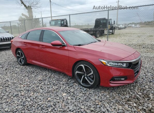 1HGCV1F3XJA073699 2018 HONDA ACCORD Red 