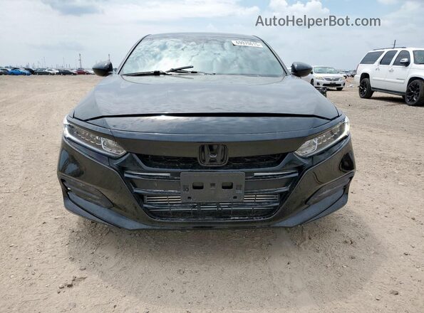 1HGCV1F3XLA109555 2020 HONDA ACCORD Black Front view