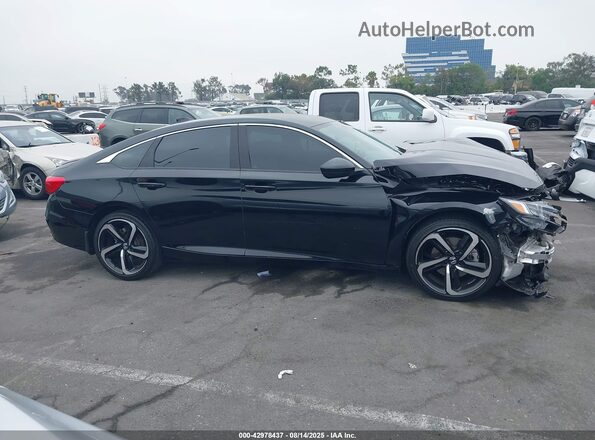 1HGCV1F48NA029053 2022 HONDA ACCORD Черный Вид задней части салона