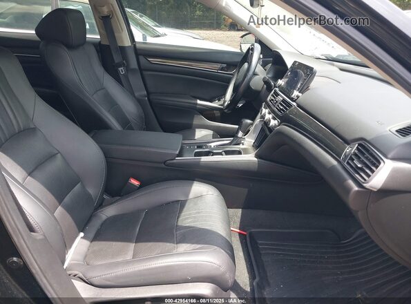 1HGCV1F4XMA040537 2021 HONDA ACCORD Черный Вид салона спереди