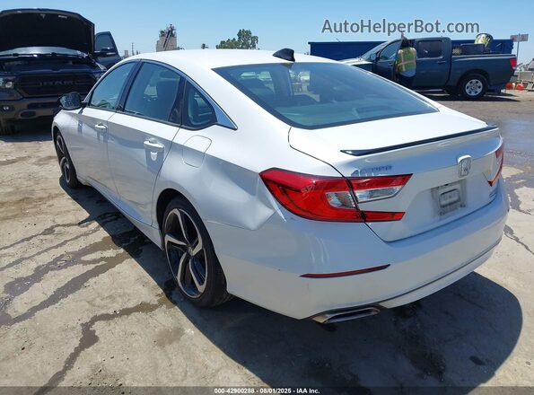 1HGCV1F4XMA075093 2021 HONDA ACCORD White Հետևի ձախ