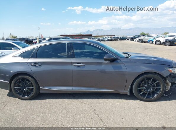 1HGCV1F94JA168554 2018 HONDA ACCORD Gray 