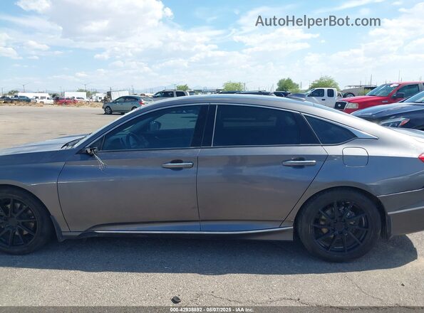 1HGCV1F94JA168554 2018 HONDA ACCORD Gray 