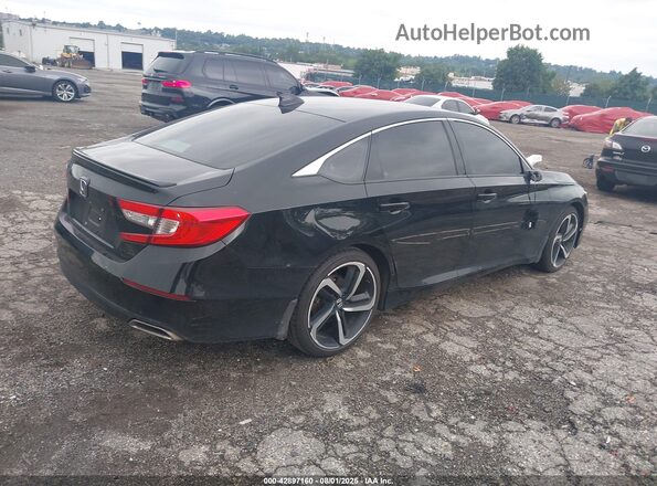 1HGCV2F37MA009159 2021 HONDA ACCORD Черный Задняя правая четверть