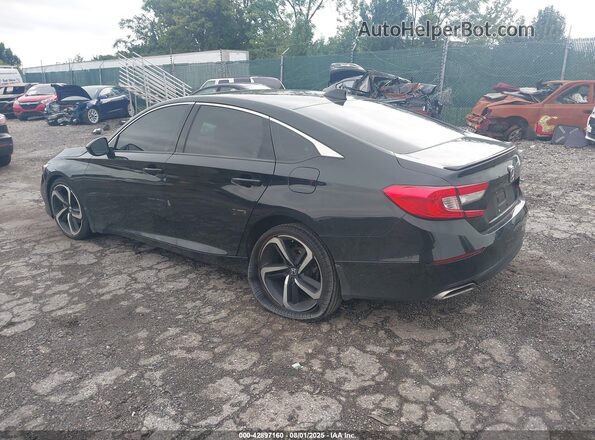 1HGCV2F37MA009159 2021 HONDA ACCORD Черный Задняя левая четверть