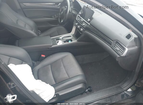 1HGCV2F37MA009159 2021 HONDA ACCORD Черный Вид салона спереди