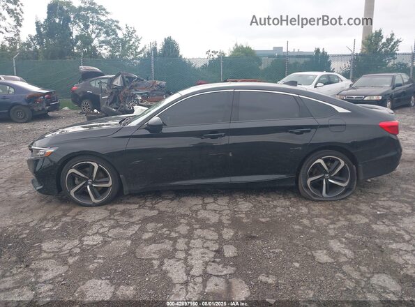 1HGCV2F37MA009159 2021 HONDA ACCORD Черный Вид задней части салона