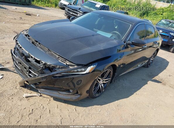 1HGCV2F95NA009666 2022 HONDA ACCORD Black Przód lewy