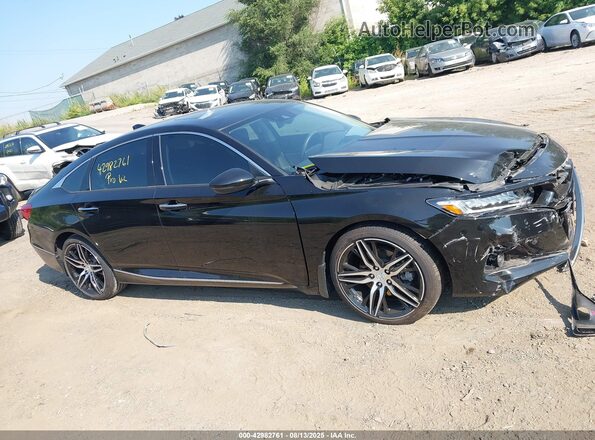 1HGCV2F95NA009666 2022 HONDA ACCORD Black Widok wnętrza z tyłu
