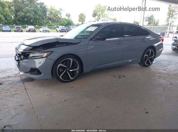 1HGCV3F25NA039243 2022 HONDA ACCORD Gray Przód lewy