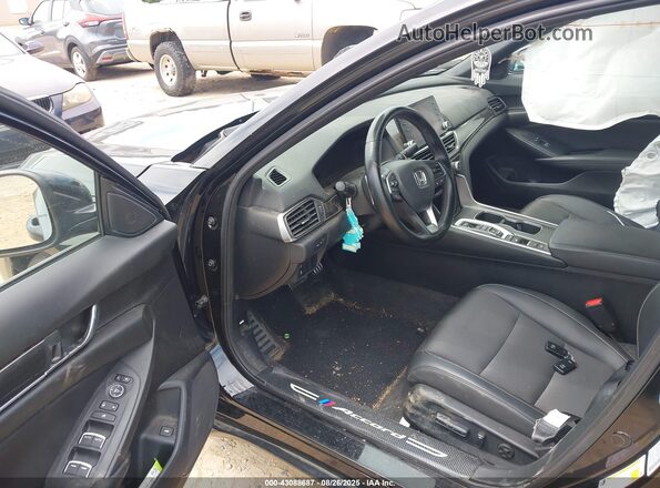 1HGCV3F26NA047822 2022 HONDA ACCORD Черный Вид салона спереди