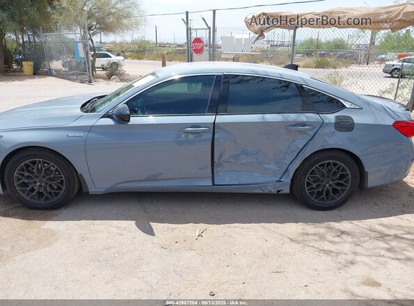 1HGCV3F29NA043683 2022 HONDA ACCORD HYBRID Light Blue 