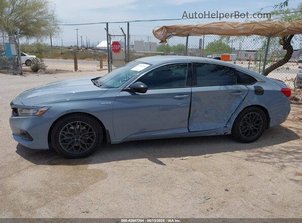 1HGCV3F29NA043683 2022 HONDA ACCORD HYBRID Light Blue 