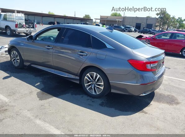 1HGCV3F90JA012426 2018 HONDA ACCORD HYBRID Gray 