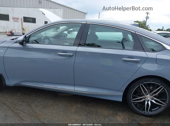 1HGCV3F93NA003113 2022 HONDA ACCORD HYBRID Light Blue 