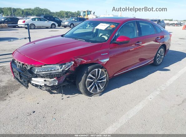 1HGCV3F96JA012091 2018 HONDA ACCORD HYBRID Red 