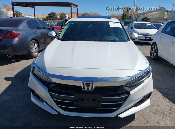 1HGCV3F97MA015750 2021 HONDA ACCORD Белый Вид щитка приборов