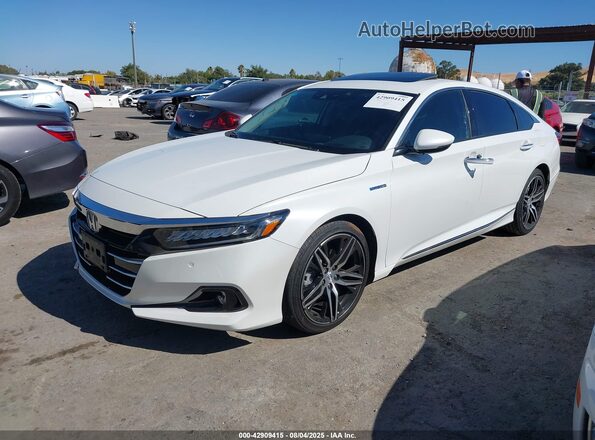 1HGCV3F97MA015750 2021 HONDA ACCORD Белый Передняя левая четверть