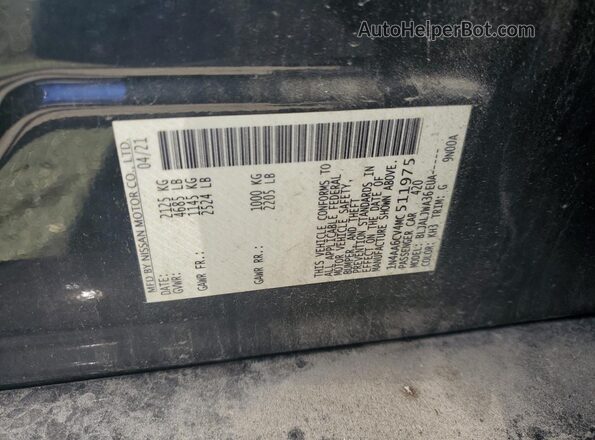1N4AA6CV4MC511975 2021 NISSAN MAXIMA Black 