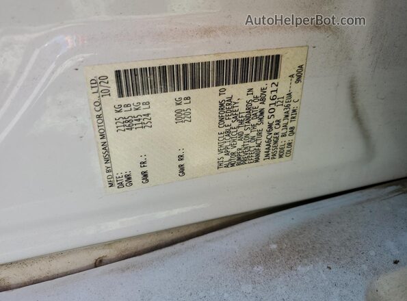 1N4AA6CV6MC501612 2021 NISSAN MAXIMA White Widok komory silnika