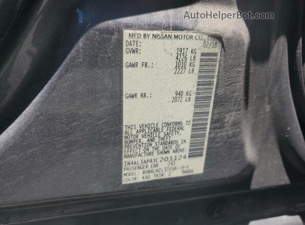 1N4AL3AP4JC201124 2018 NISSAN ALTIMA Gray 