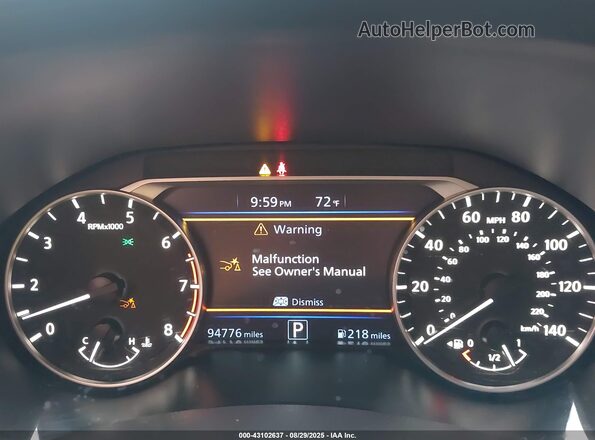1N4BL4CV5LN303562 2020 NISSAN ALTIMA Silver Вид задніх сидінь