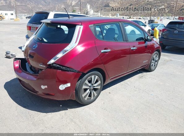 1N4BZ0CP0HC306865 2017 NISSAN LEAF Burgundy 
