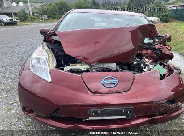 1N4BZ0CP5HC304996 2017 NISSAN LEAF Maroon Դիմացի տեսք