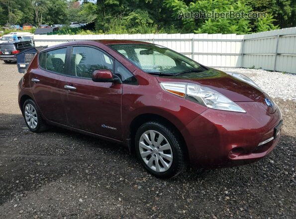 1N4BZ0CP7HC307592 2017 NISSAN LEAF Burgundy 