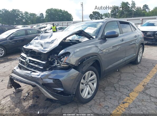 1V2JE2CA3MC207619 2021 VOLKSWAGEN ATLAS Gray Առջևի ձախ երեք քառորդ տեսարան