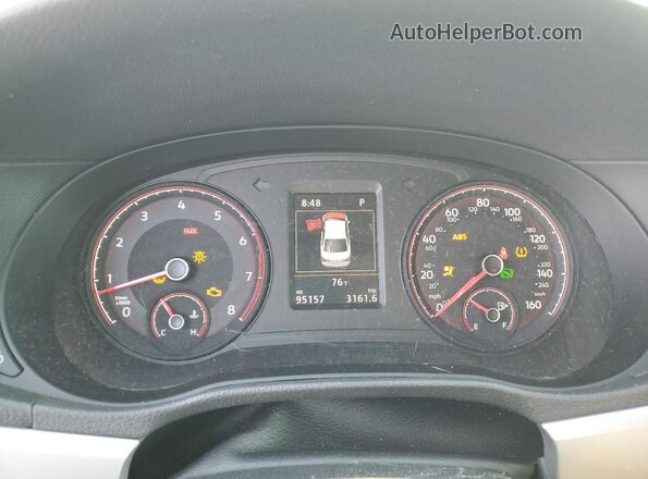 1VWSA7A3XLC018092 2020 VOLKSWAGEN PASSAT White ხელსაწყოთა პანელის ხედი
