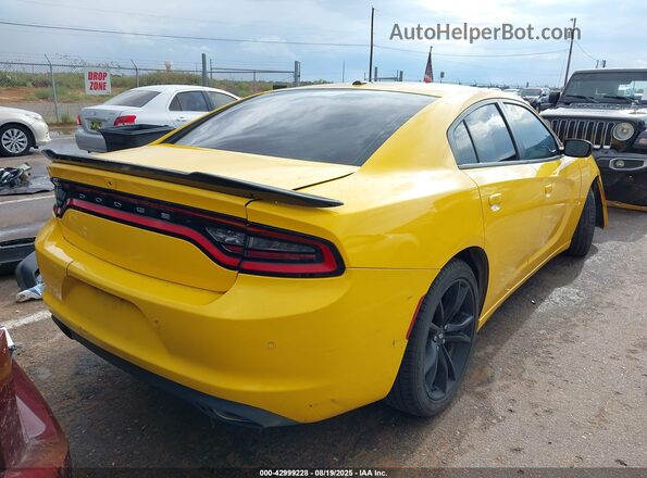 2C3CDXBG0JH174382 2018 DODGE CHARGER Желтый Задняя правая четверть