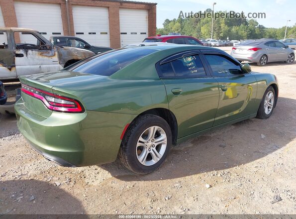 2C3CDXBG8LH136448 2020 DODGE CHARGER Green Հետևի աջ