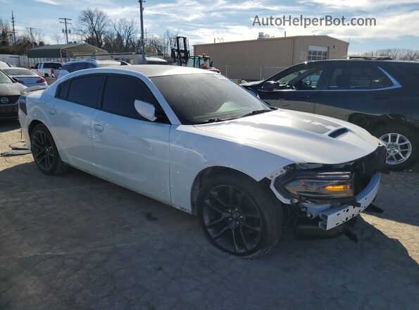 2C3CDXCT4MH508817 2021 DODGE CHARGER White Delantero derecho