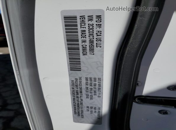 2C3CDXCT4MH508817 2021 DODGE CHARGER White Vista de la etiqueta del VIN