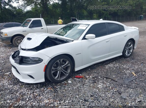 2C3CDXCTXMH587586 2021 DODGE CHARGER White Vista tres cuartos delantera izquierda