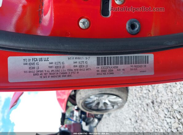 2C3CDZBT0JH146560 2018 DODGE CHALLENGER Red 