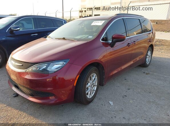 2C4RC1DG5MR520945 2021 CHRYSLER VOYAGER Burgundy წინა მარცხენა ხედი სამი მეოთხედიდან