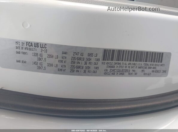 2C4RC1GG0JR232810 2018 CHRYSLER PACIFICA White 