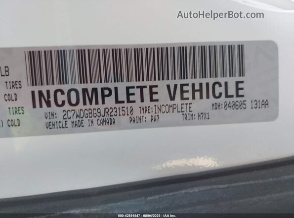 2C7WDGBG9JR231510 2018 DODGE GRAND CARAVAN White Engine compartment view