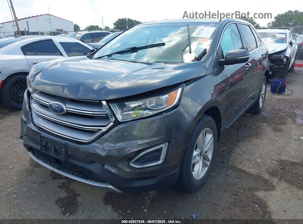 2FMPK3J98JBC40755 2018 FORD EDGE Gray Vista tres cuartos delantera izquierda