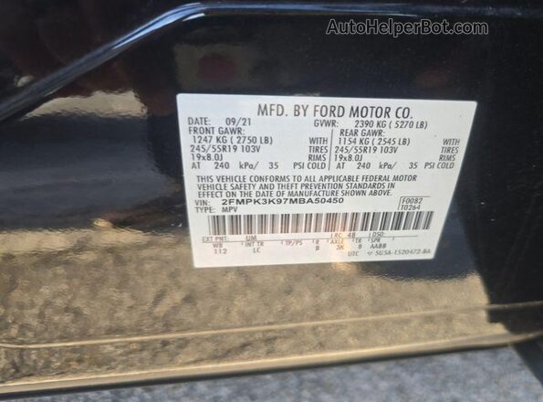 2FMPK3K97MBA50450 2021 FORD EDGE  