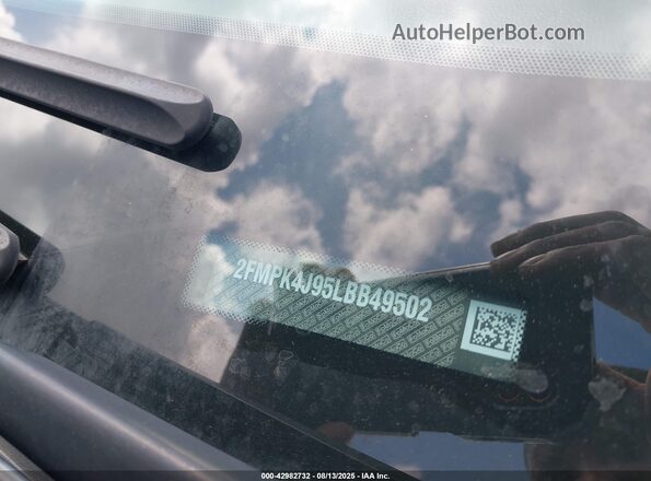 2FMPK4J95LBB49502 2020 FORD EDGE Черный Вид подкапотного пространства