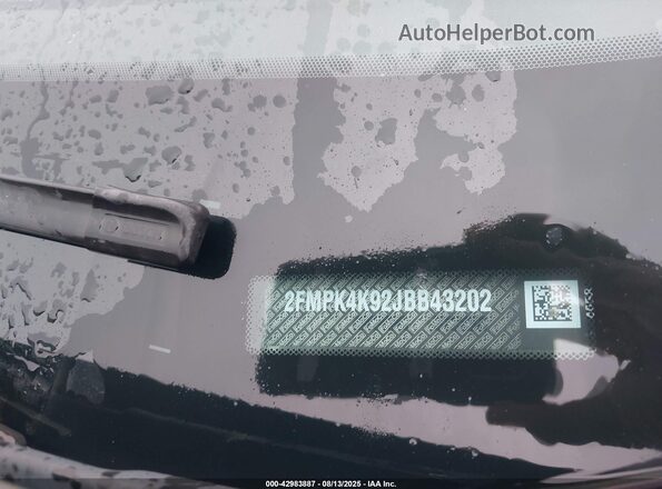 2FMPK4K92JBB43202 2018 FORD EDGE Серый 